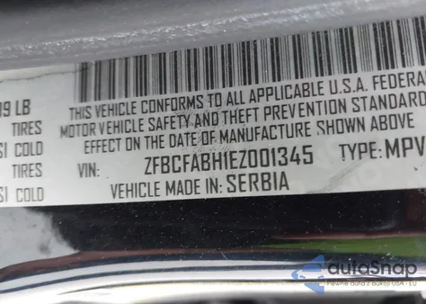 2014 Fiat 500L Easy z USA, uszkodzony, nr VIN ZFBCFABH1EZ001345